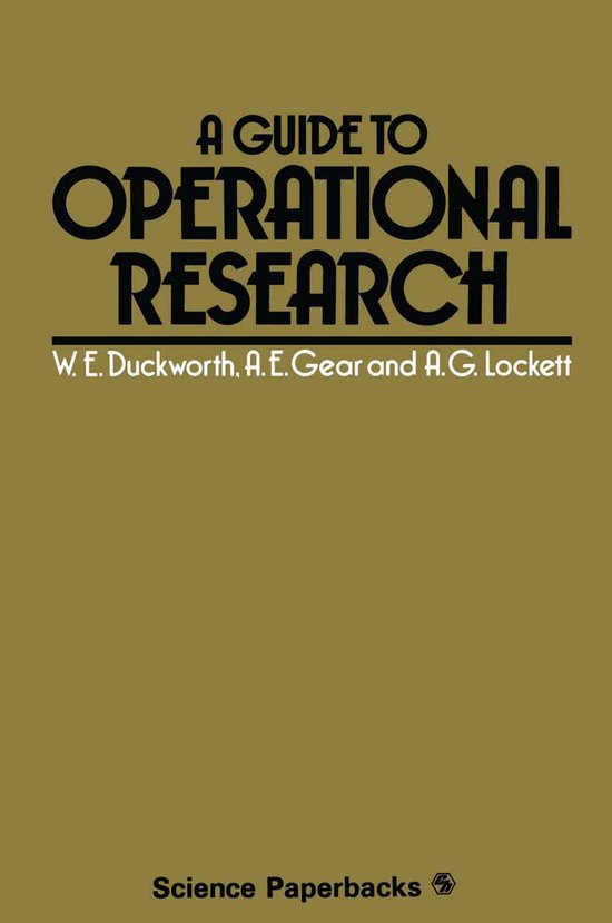 A Guide to Operational Research - cover