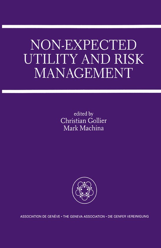 Non-Expected Utility and Risk Management - cover