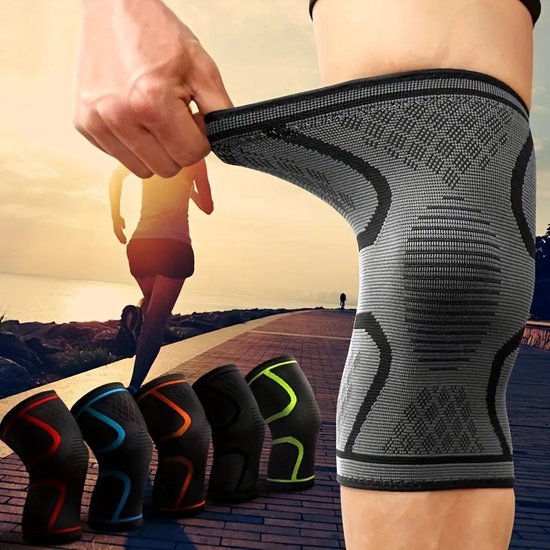 Compressie Knie Brace I Kniesteun I Kniebeschermer I Kniebandage I Elastisch Bandage I Knee Support I 1 Stuk I Maat XL