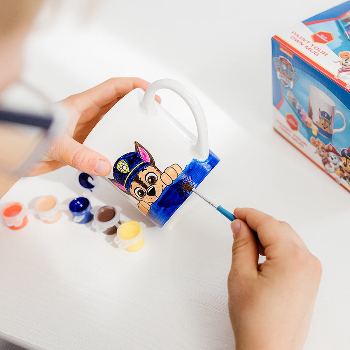 PAW Patrol speelgoed Totum Inkleur beker mok beschilderen - knutselen keramiek incl. verf en penseel creatief speelgoed cadeau jongens en meisjes — afbeelding 7