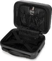 Cosmetica koffer Reiskoffer Handbagage Cabinekoffer Harde schaal van ABS Cijferslot Classic Line Zwart met 4 wielen