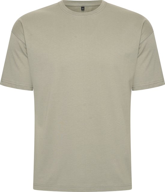 Mario Russo Oversized T-shirt - T-shirts Heren - Katoen - L - Lichtgroen