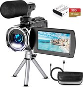 Professionele Videocamera voor Vlogging en Opnames - 4K Ultra HD - IPS-scherm - Lange Batterijduur