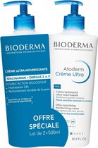 Bioderma Atoderm Ultra Hydraterende Crème Ultra-Voedend Set van 2 x 500 ml
