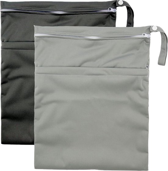 Wet Bag Nattas voor Kleuterschool, 4 Stuks Natte Zakken, Luiertas Waterdicht, Organizer Zakken, Herbruikbare met Ritssluiting voor Baby's en Peuters, Dier