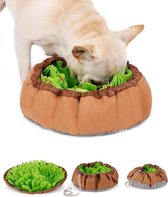 Snuffle Mat voor honden - Wasbare Huisdier Voeden Nosework Treats Mat - Puzzel Training Speelgoed Voor Honden - Non Slip Snuiven Games Langzame Voeding Bowl voor Katten - Groen Dog Snuffle Mat