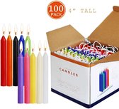 Kleine kaarsen 100, puntige kaarsen, kaars voor banket, magie, verjaardag, Valentijnsdag (10 kleuren), oranje