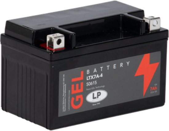 GTX7A-4 motor accu 12V 6Ah GEL onderhoudsvrij 110A startvermogen voor motorfiets scooter klein voertuig