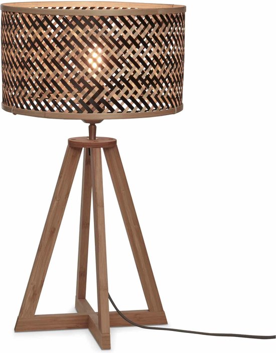 GOOD&MOJO Tafellamp Java - Bamboe/Zwart - Ø32x53cm - Modern