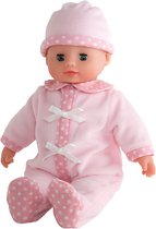 Simba - Laura Baby Word - 30 cm - 24 geluiden - slapende ogen - roze - babypop