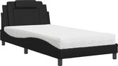 vidaXL - Bed - met - matras - kunstleer - zwart - 100x200 - cm