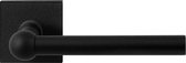 Deurkruk op rozet - Zwart - RVS - GPF bouwbeslag - GPF deurklink op vierkante rozet, Hipi, paar, zwart