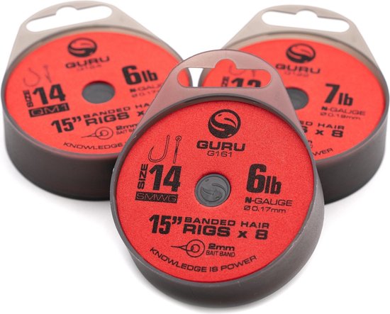 "Guru B.Band Pellet Waggler Ready Rig - 38 cm - 0,22 mm - Taille 16 -"