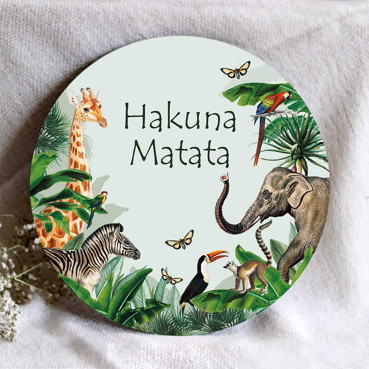 Muurcirkel | Hakuna Matata | Jungle party Decoratief voor binnen of buiten