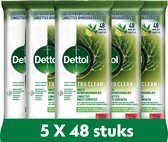 Dettol Doekjes Tru Clean Eucalyptus & Lime 48st - 5 Stuks - Voordeelverpakking