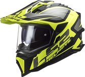 LS2 MX701 Explorer Alter Matt Black Hi-Vis Yellow ECE 22.06 XL - Maat XL - Helm