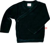 Baby trui overslag biologisch velours zwart 62