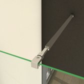 Stabilisatiestang is in lengte verstelbaar van 73 tot 120 cm voor glasdikte 6-10mm.