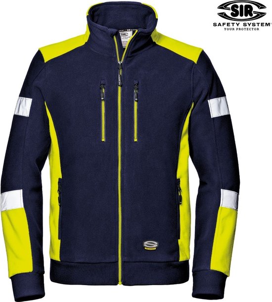 SIR SAFETY COMFORT FLEECE Veste de travail Micro Polaire HiVis Jaune Blauw Insert Réfléchissant - Veste Polaire
