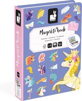 Janod - Magnetibook Unicorn - Magneetboek Speelset Inclusief 44 Magneten En 10 Voorbeeldkaarten - Geschikt vanaf 3 Jaar
