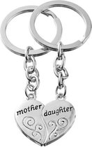 Sleutelhanger Moeder dochter - Moederdag Cadeautje - Cadeau voor mama - vrouw - haar liefde sleutelhangers