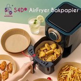 S4D® - Bakpapier Airfryer - AirFryer Wegwerpbakjes - AirFryer Bakpapier - 50 STUKS ! - Rond - 16 CM