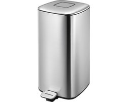 EKO - Regent pedaalemmer 32 liter - Stainless steel Plastic - mat RVS - Prullenbak