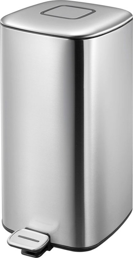 EKO - Regent pedaalemmer 32 liter - Stainless steel Plastic - mat RVS - Prullenbak