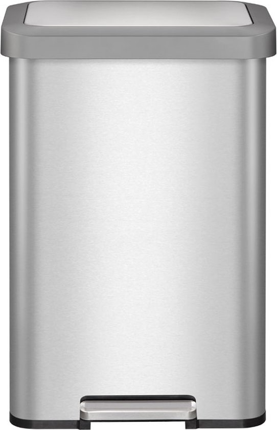 EKO - Cozy pedaalemmer 45 liter - Stainless steel Plastic - mat RVS - Prullenbak
