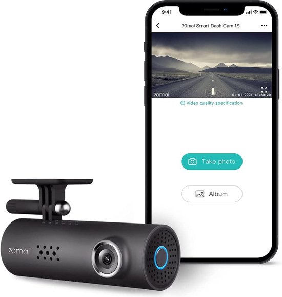 Bol.com Stellar Dashcam - Voor Auto - Met Night Vision - Wifi Connectie - Full HD - 130C Gezichtsveld - Draaibare Houder aanbieding