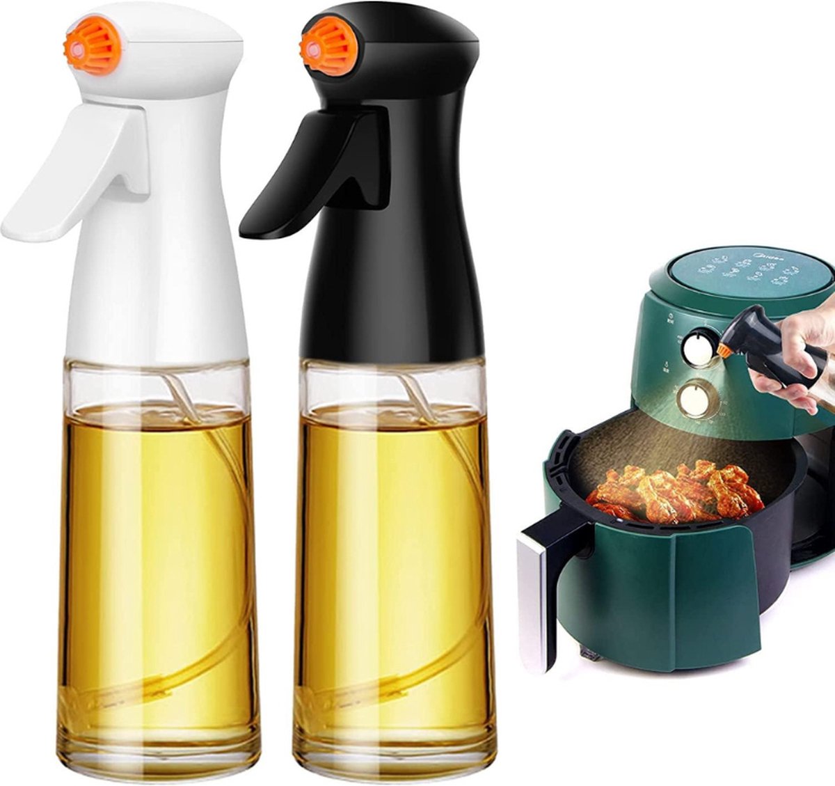 Olie Dispenser - Sproeier voor Koken - Glazen Spray Fles - Handig - 2 Stuks