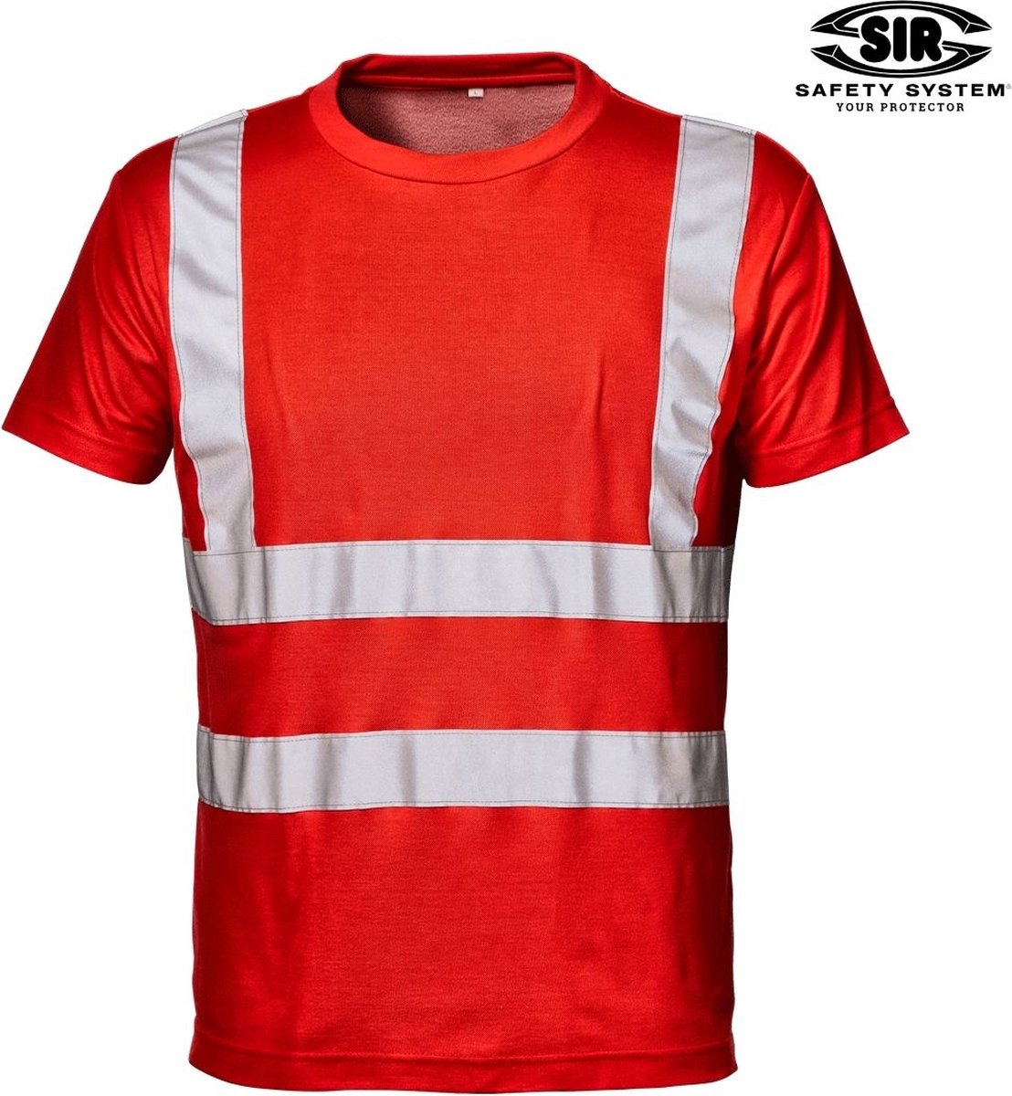 SIR SAFETY MISTRAL UV Hi Vis Reflecterend Werkshirt HEREN Veiligheidsshirt Rood - UV Bescherming - Ademend - Industrieel Wasbaar