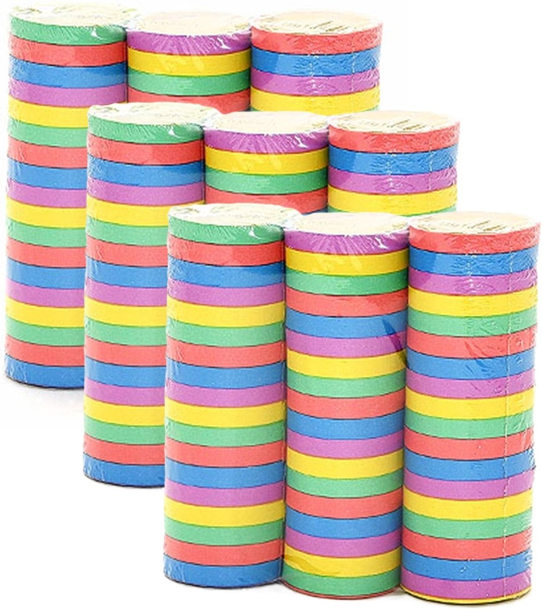 Humbert - Serpentines - 9x rollen - gekleurde stroken mix - papier - feestartikelen