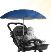 Parasol kinderwagen UV-bescherming 50+ / 70 cm diameter met overhang - zonwering kinderwagen - zonwering buggy met flexibele universele houder