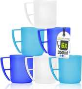 set de tasses en plastique 6 x 350 ml - Ice-Edition - tasses à café en plastique - tasse de camping