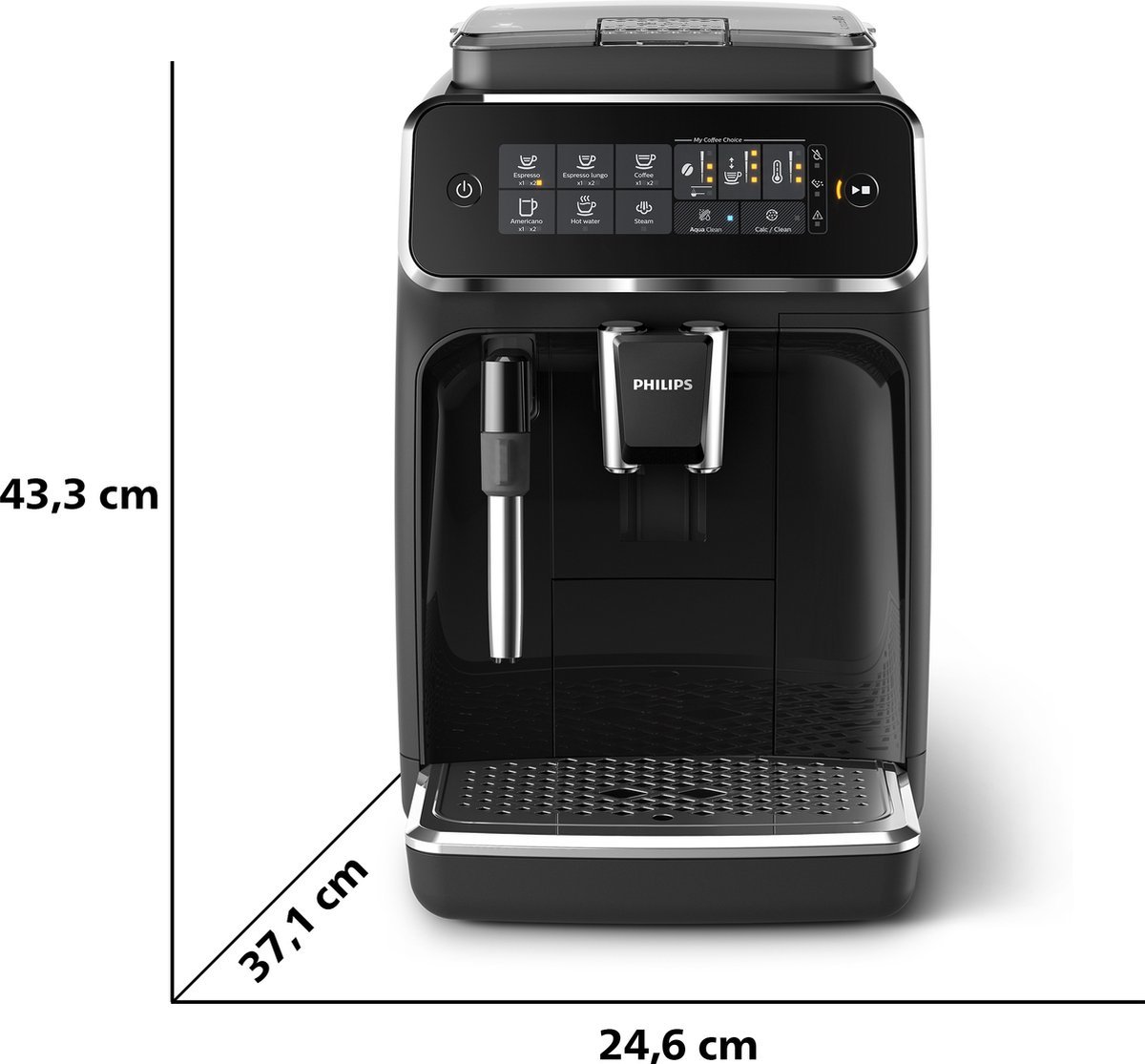 Philips 3300 Series EP3321/40 - Espressomachine - 4 Soorten Koffie + Heet Water - Zwart - + AquaClean Filter — afbeelding 4