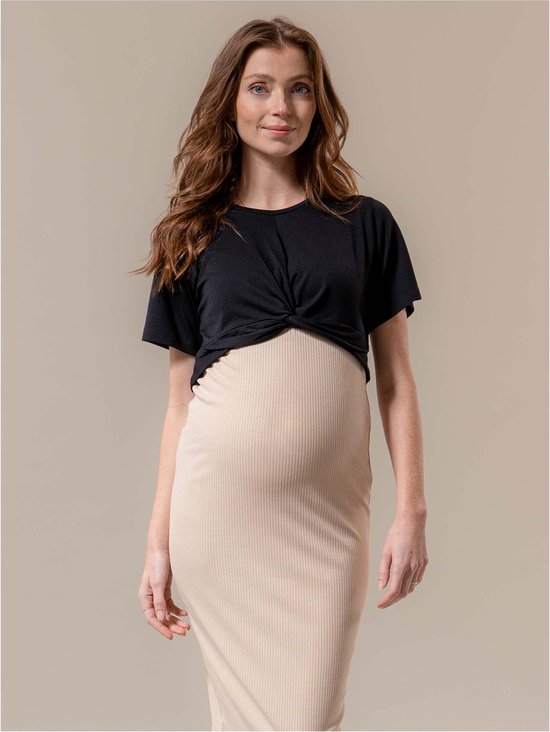 Prénatal zwangerschapsshirt - Zwangerschapskleding - Black - Maat L