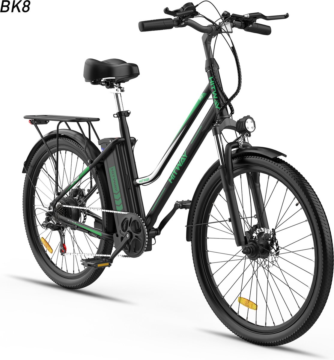 HITWAY Elektrische fiets - Ebike - 26 inch - 36 V/11,2 Ah - tot 35-90 km - 7 versnellingen