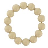 Behave - Bracelet - Perles beiges - Elastique