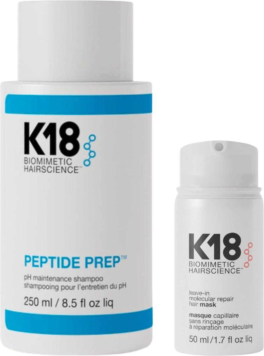 K18 CombiDeal Maintenance Shampoo 250 ML & Hair Repair Mask 50 ML voor alle haartypes