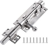 Bastix - Schuifgrendel Poortbout Hardware Zware uitvoering 304 roestvrijstalen cilindergrendel met hangslot Schuifgrendel Deurbout 14 mm diameter (6")