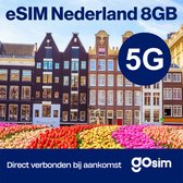 Nederland eSIM - 8 GB - Prepaid Simkaart - 42 Dagen - 4G & 5G - GoSIM