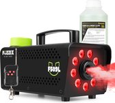 Party Rookmachine met lichteffecten én 1L rookvloeistof - Fuzzix F509L - Inclusief afstandsbediening - 500W