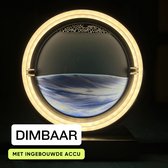Dynamische Zandlamp - BLUE OCEAN - Unieke Dimbare Tafellamp - Betoverende Bewegende Zandkunst voor Thuis en Kantoor - Inclusief Wit & Warm Wit Licht