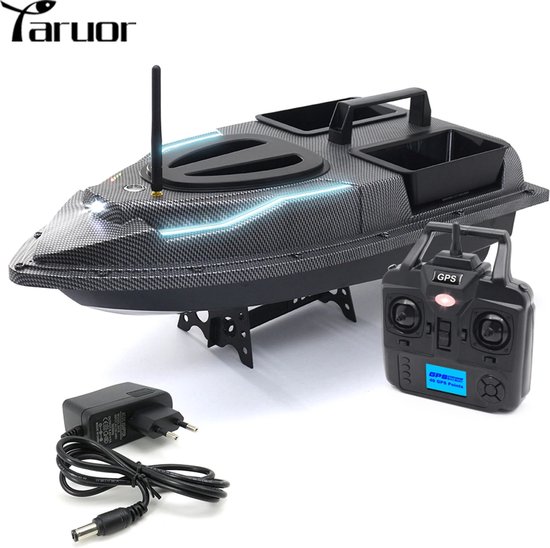 CGLYYDS Bateau Amorceur GPS RC 500M Télécommande, Intelligent Appâts Pêche Carpe, Grande Capacité 12000Mah Batterie