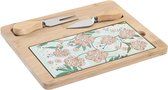 Snackdienblad DKD Home Decor 24,5 x 20 x 1,2 cm Beige Groen Keramiek