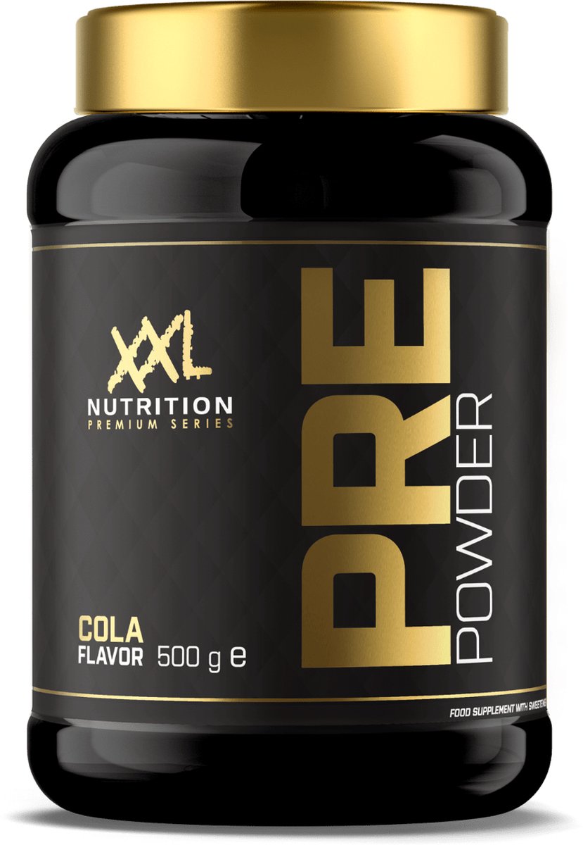 Goedkoopste XXL Nutrition - Pre Powder - Pre Workout Supplement - Krachtige Ingrediënten - Cola Smaak - 500 gram