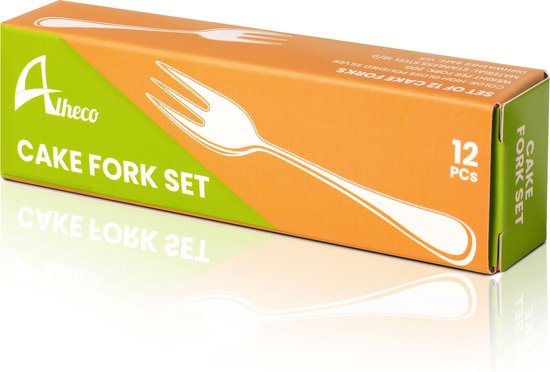 Alheco 24 fourchettes à pâtisserie - Acier inoxydable - Petit set de fourchettes - Goud