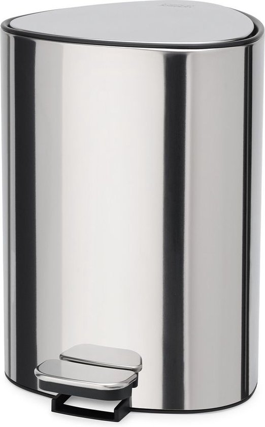Joseph Joseph - EasyStore Luxe Prullenbak met Pedaal 5 liter - Roestvast Staal - Zilver -