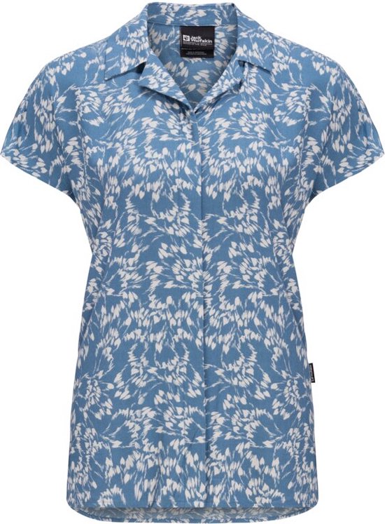 Jack Wolfskin Sommerwiese Shirt Women - Outdoorshirt - Dames - Leaves Element Blue - Maat XL